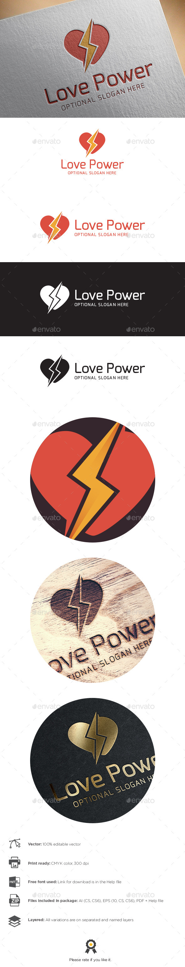 Love Power Logo - Symbols Logo Templates