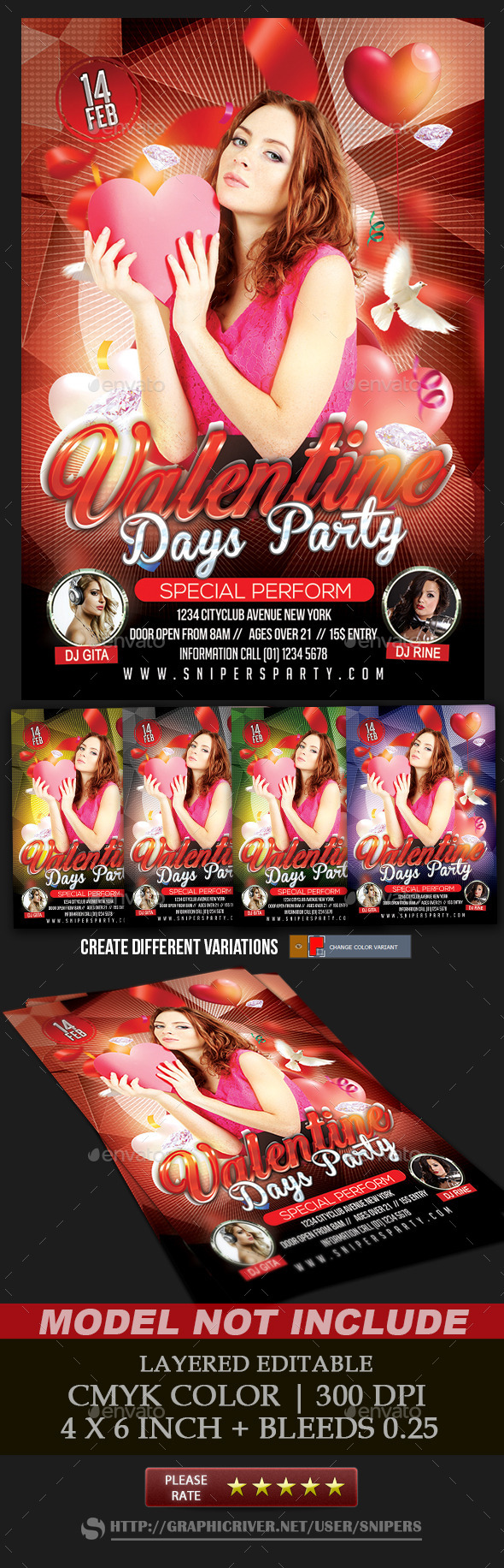 Valentine Days Party - Events Flyers