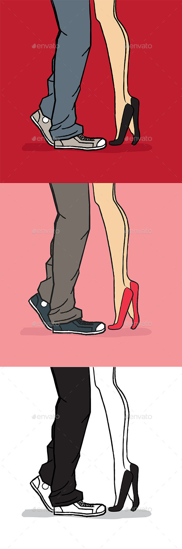 Young Couple Valentine's Day Illustration - Valentines Seasons/Holidays