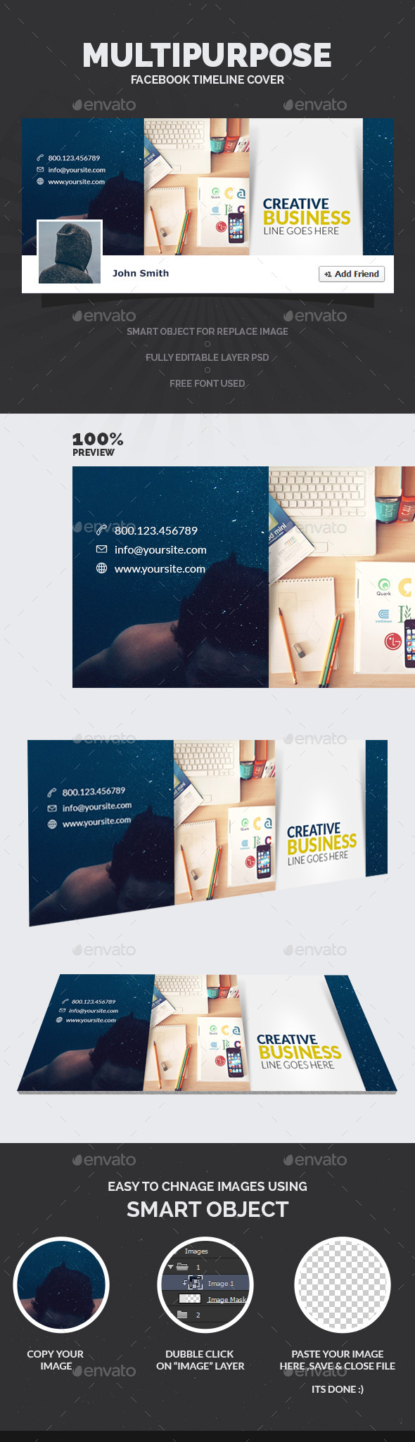 Multipurpose Facebook Cover - Facebook Timeline Covers Social Media