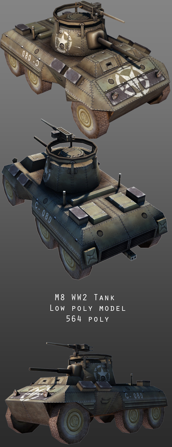 M8 Tank - 3Docean 9951269