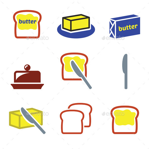 Butter or Margarine Set - Food Objects