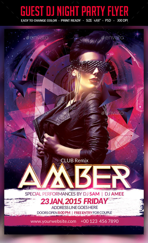 Guest Dj Party Flyer - Clubs & Parties Events
