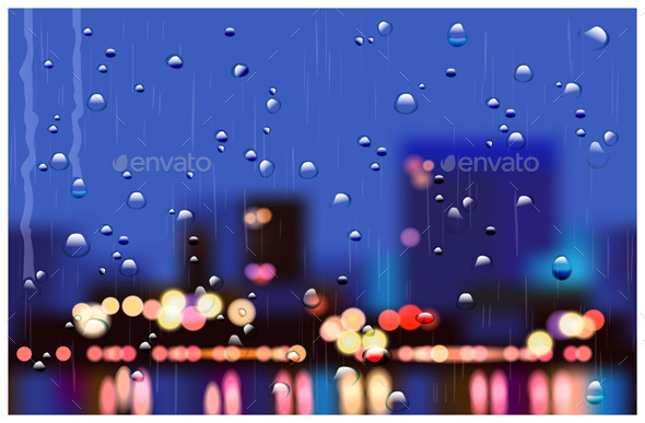 Rainy City Streets - Buildings Objects