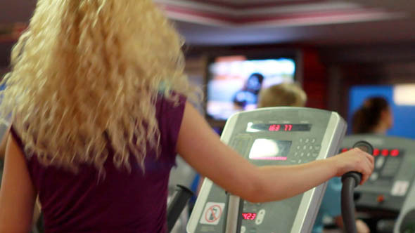 Girl Doing Sports In A Gym, Fitness Center 4