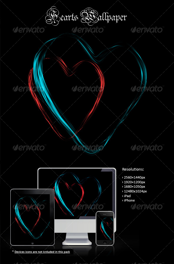 Hearts Wallpaper - Backgrounds Graphics