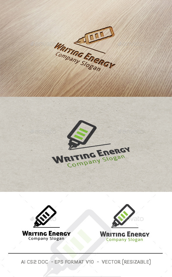 Writing Energy Logo - Objects Logo Templates