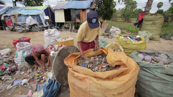 Slums at Phnom Penh City Dumping Area 46