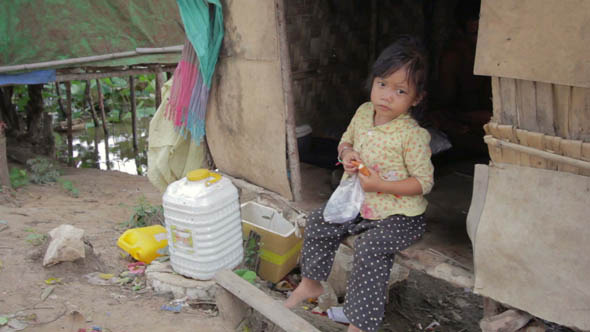 Slums at Phnom Penh City Dumping area 48