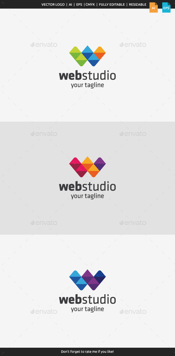 Web Studio - Letter W - Letters Logo Templates