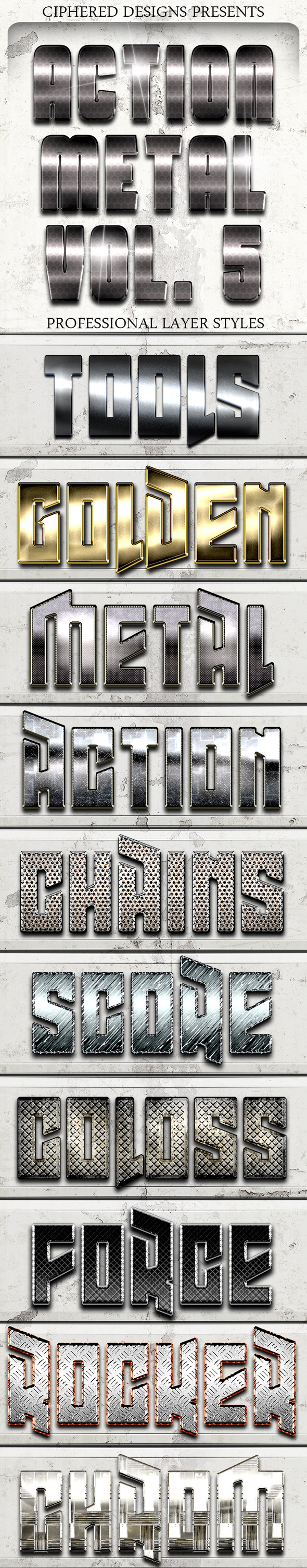 Action Metal 05 - Text Effects - Text Effects Styles