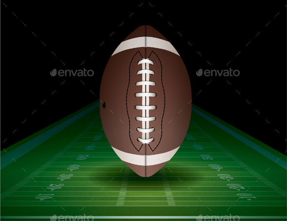 American Football and Field Illustration - Sports/Activity Conceptual