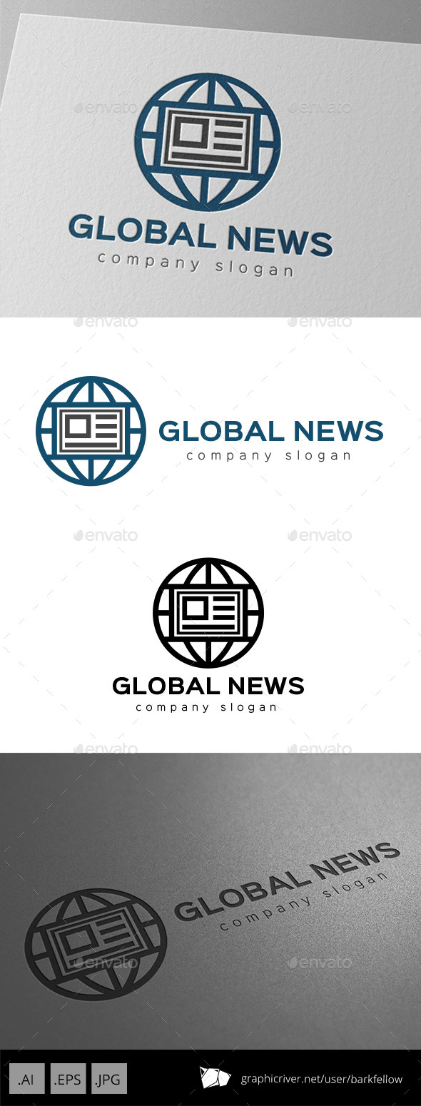 World Global News Logo - Symbols Logo Templates
