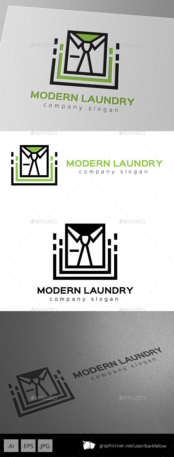 Modern Laundry Logo - Symbols Logo Templates