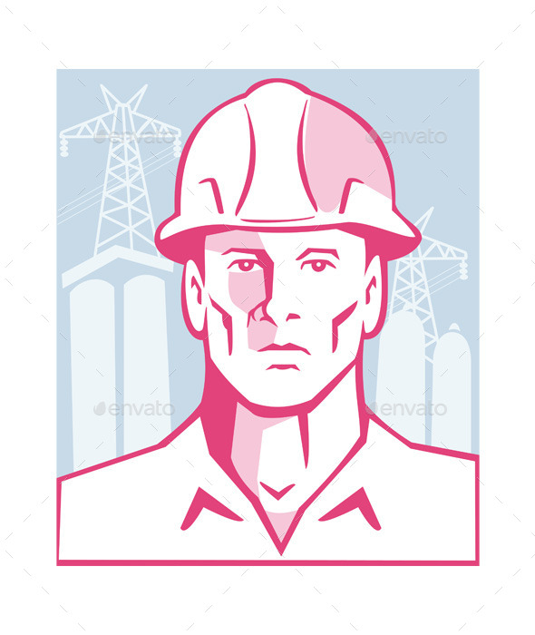 Construction Engineer Worker Hardhat - People Characters