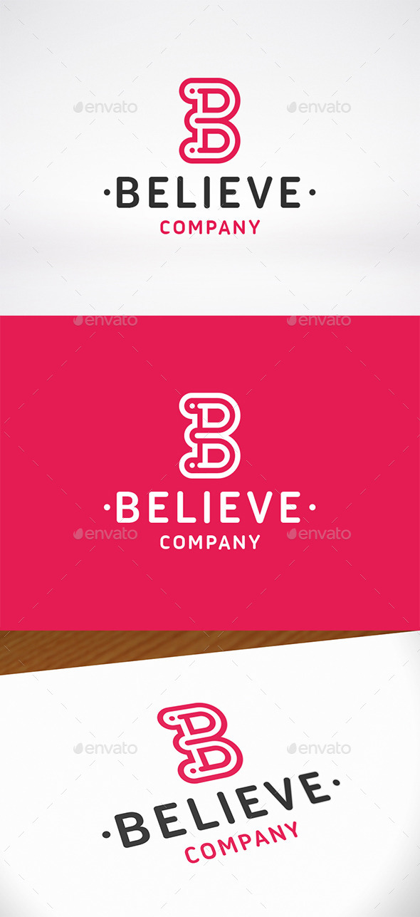 Believe Letter B Logo Template - Letters Logo Templates