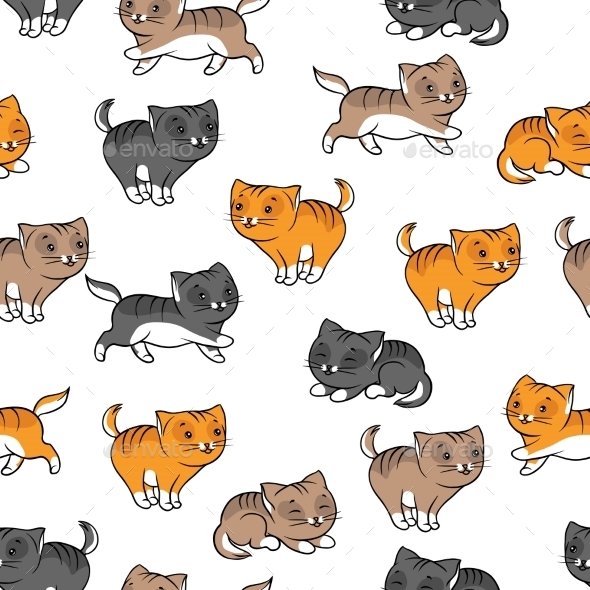 Cats Pattern - Animals Characters
