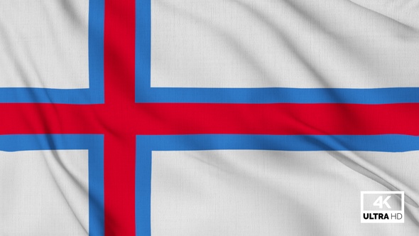 Faroe Islands Flag Waving Slowly Looped alt