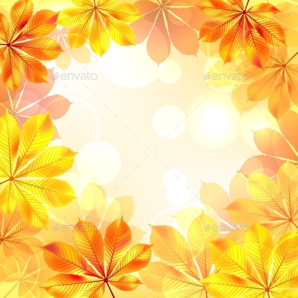 Autumn Background with Yellow Leaves. - Flowers & Plants Nature