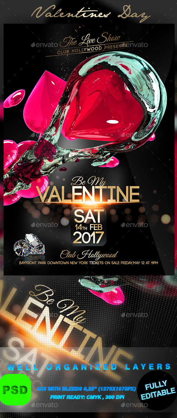Valentines Day Party Flyer - Events Flyers