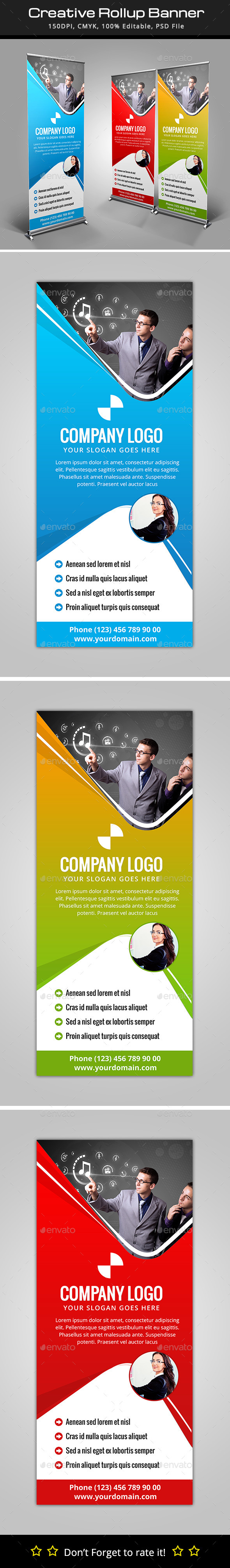 Creative Roll Up Banner - Signage Print Templates