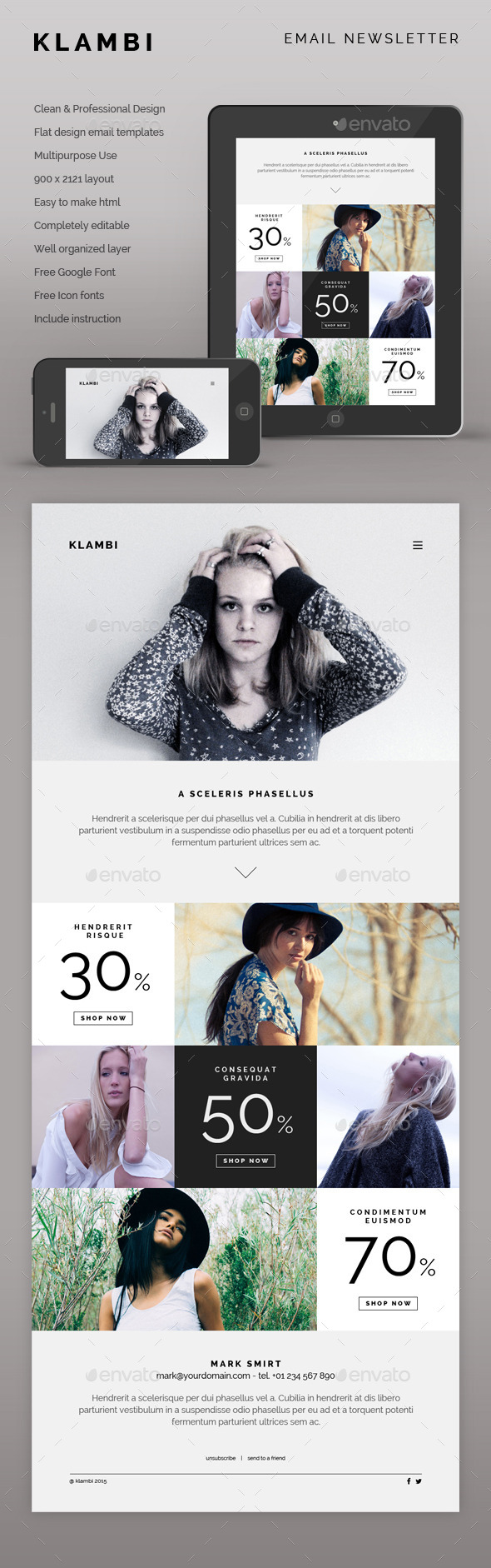 Klambi Email Newsletter II - E-newsletters Web Elements