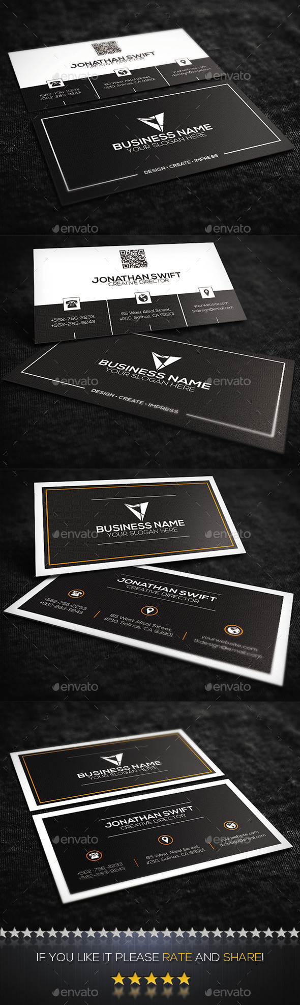 2 in 1 Corporate Business Card Bundle No.03 - Corporate Business Cards