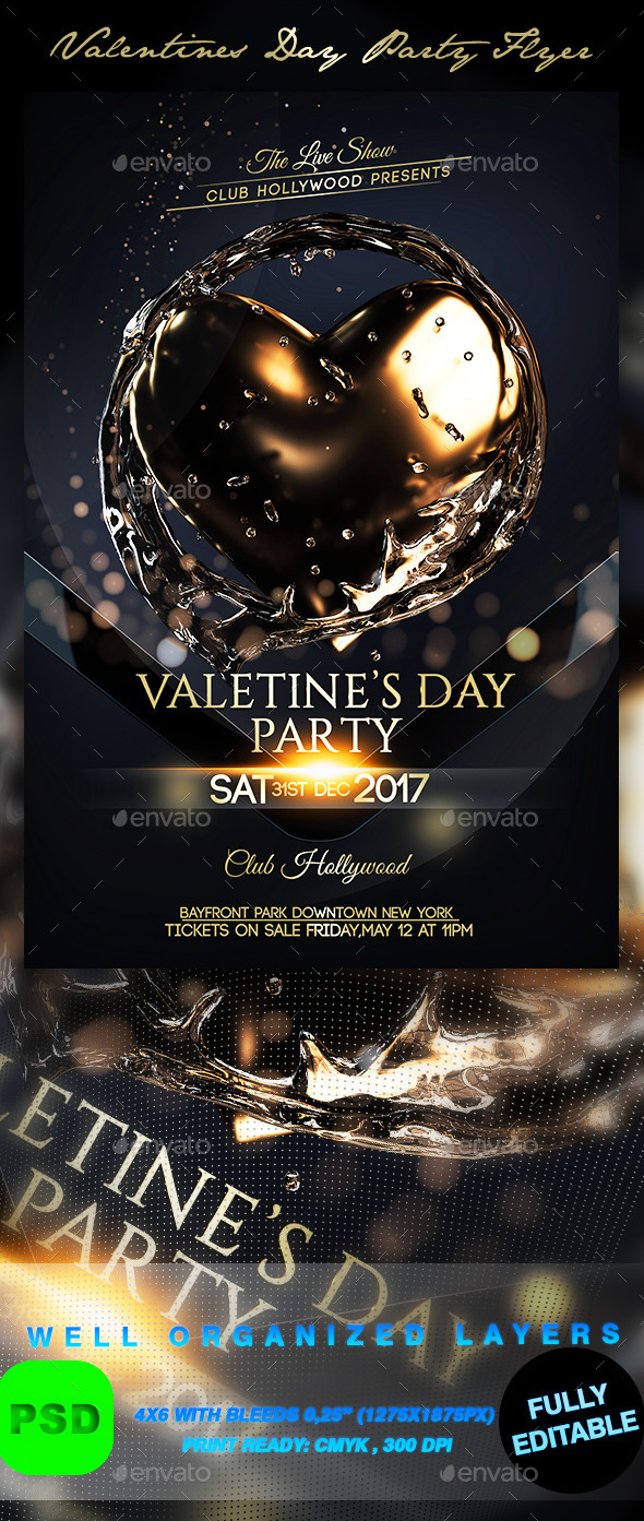 Valentines Day Party Flyer - Events Flyers