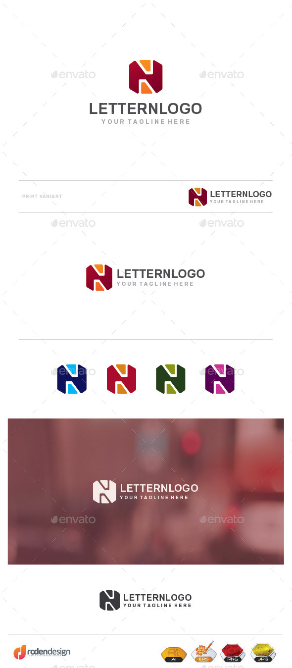 N Letter Logo - Letters Logo Templates