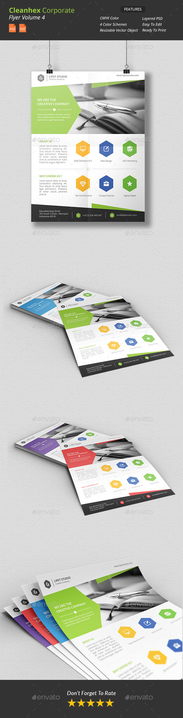 Cleanhex - Clean Corporate Flyer v4 - Corporate Flyers