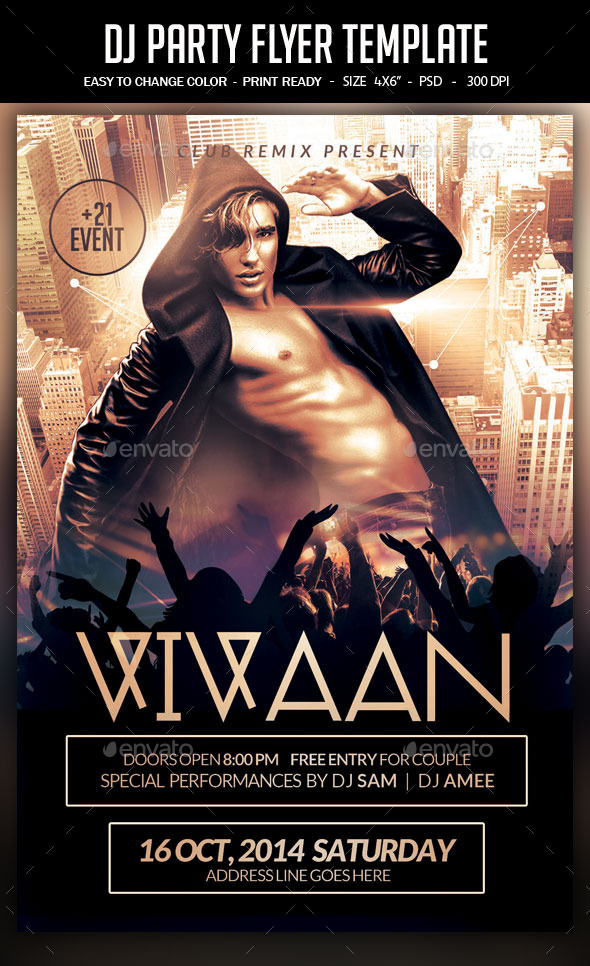 DJ Party Flyer Template - Clubs & Parties Events