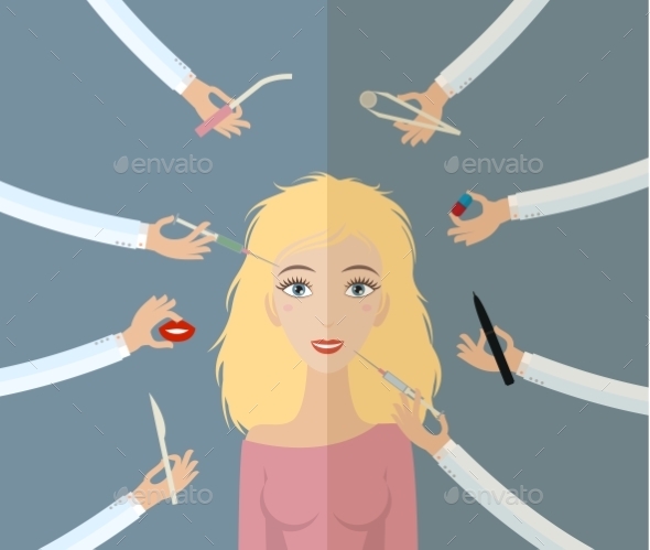 Concept of Plastic Surgery - Health/Medicine Conceptual