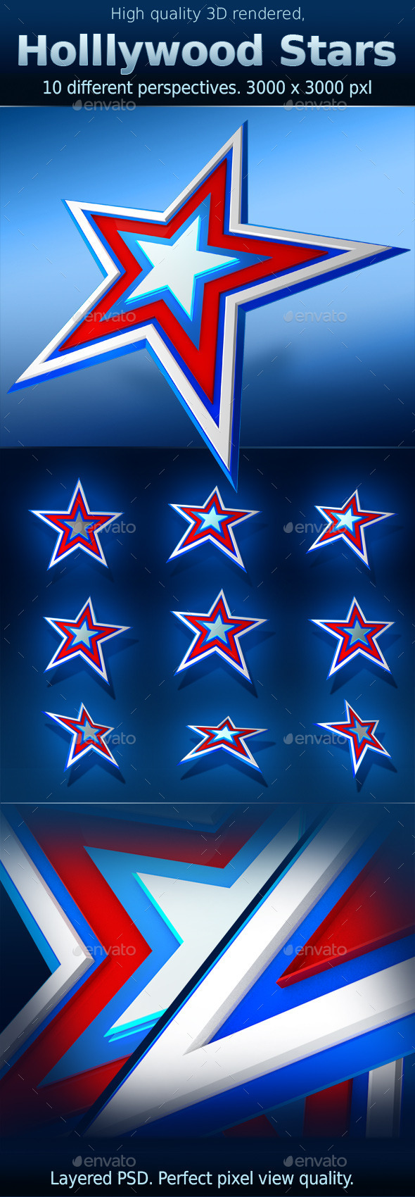 Hollywood Celebration Star - 3D Backgrounds