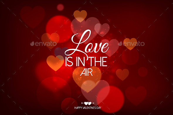 Happy Valentine's Day Card with Hearts - Valentines Seasons/Holidays