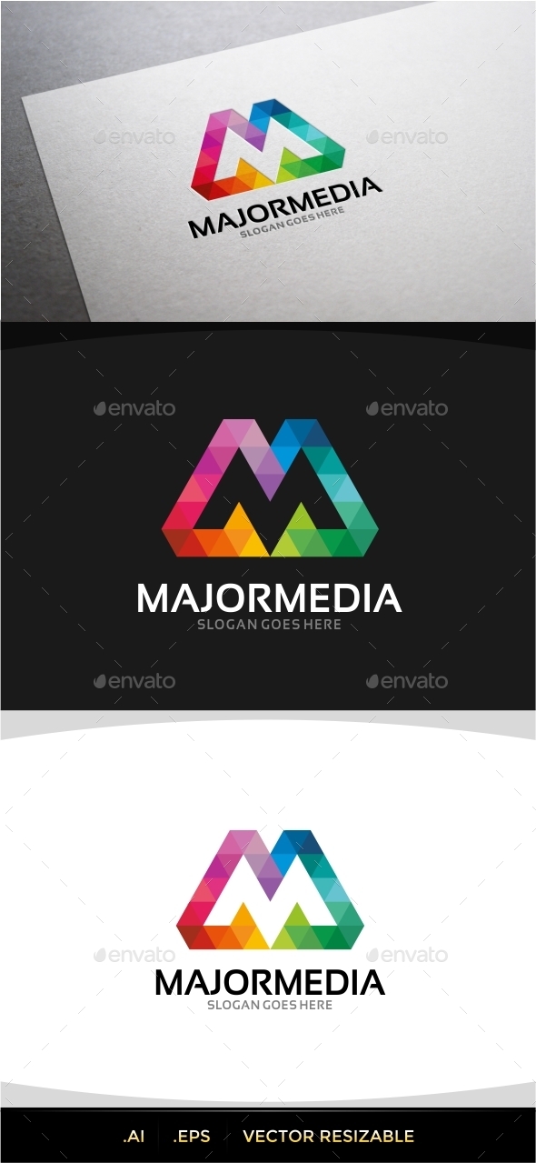 Majormedia M Letter Logo - Letters Logo Templates