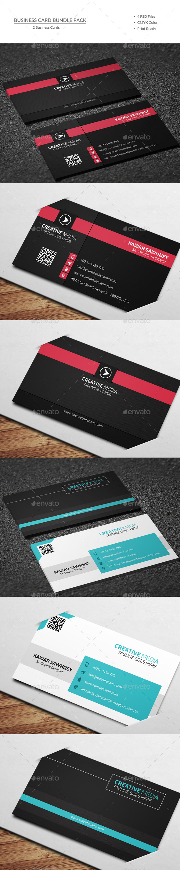 Business Card Bundle - Business Cards Print Templates