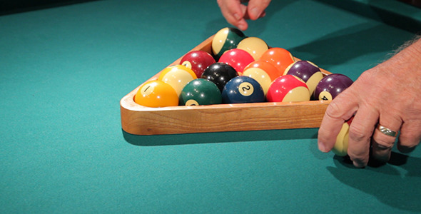 Pool Table Racking Up Balls