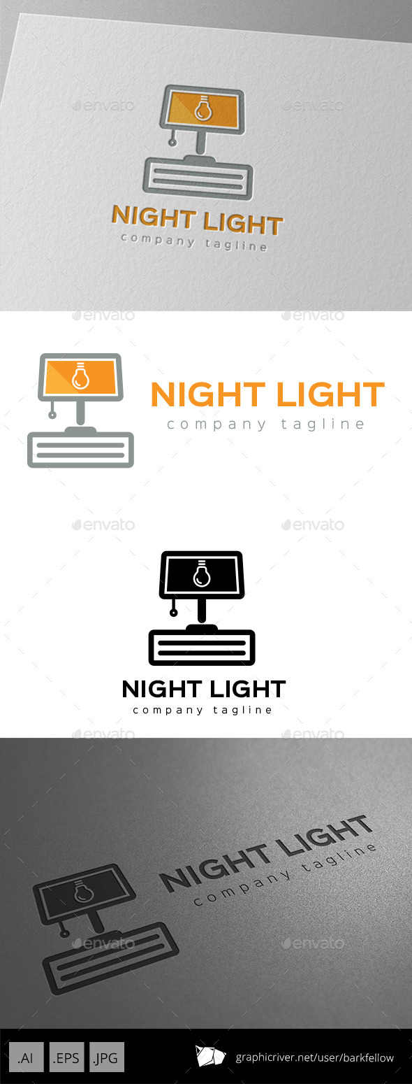 Night Lamp Light Logo - Objects Logo Templates