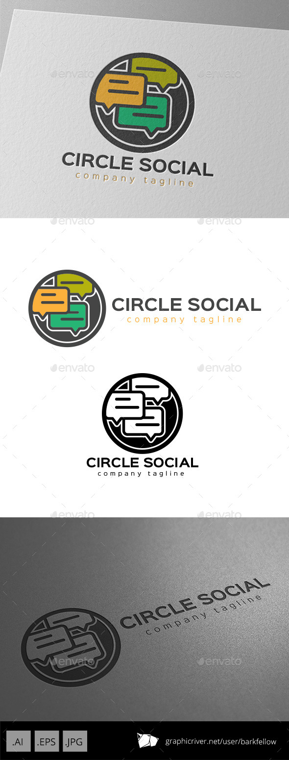 Circle Social Chat Logo - Symbols Logo Templates
