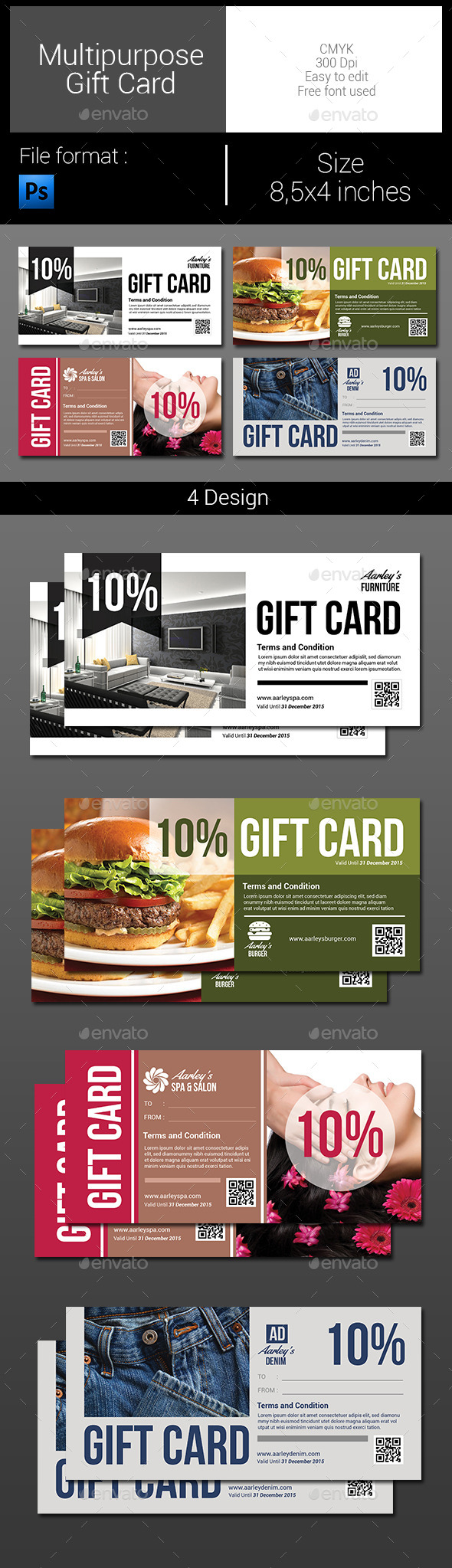 Multipurpose Gift Card - Loyalty Cards Cards & Invites