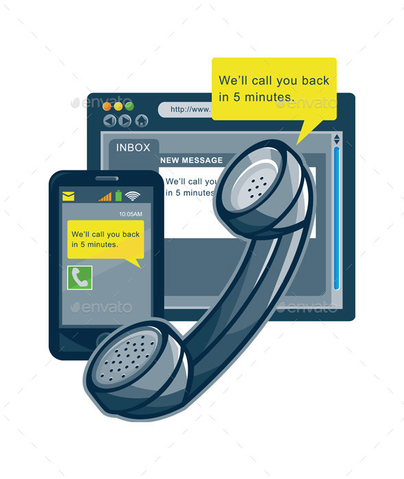 Telephone Smartphone Website Call Back - Objects Vectors
