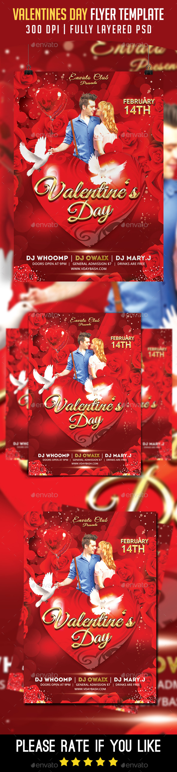 Valentines Day Flyer Template - Events Flyers