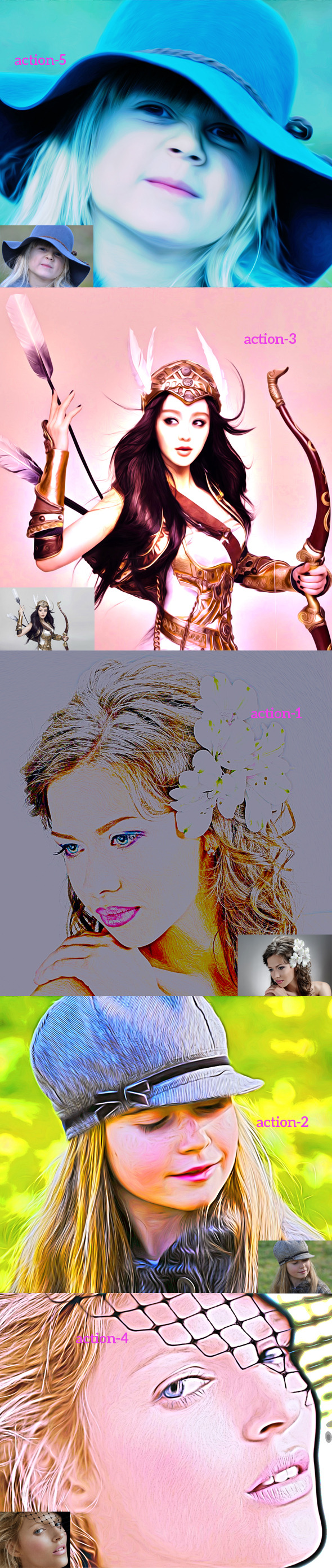 Oil Portrait Action - Actions Photoshop