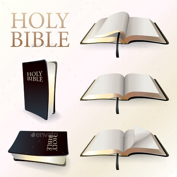Vector llustration of Holy Bible - Religion Conceptual