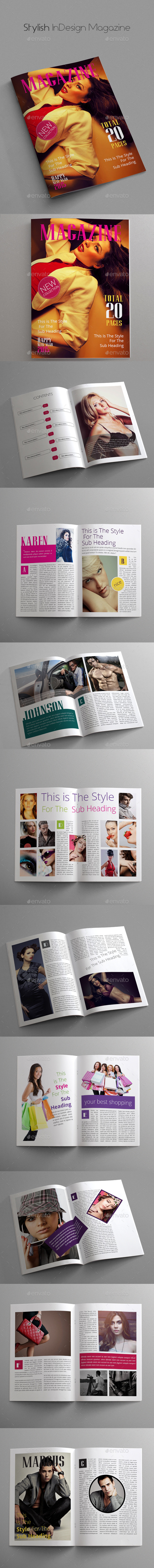 Stylish InDesign Magazine - Magazines Print Templates