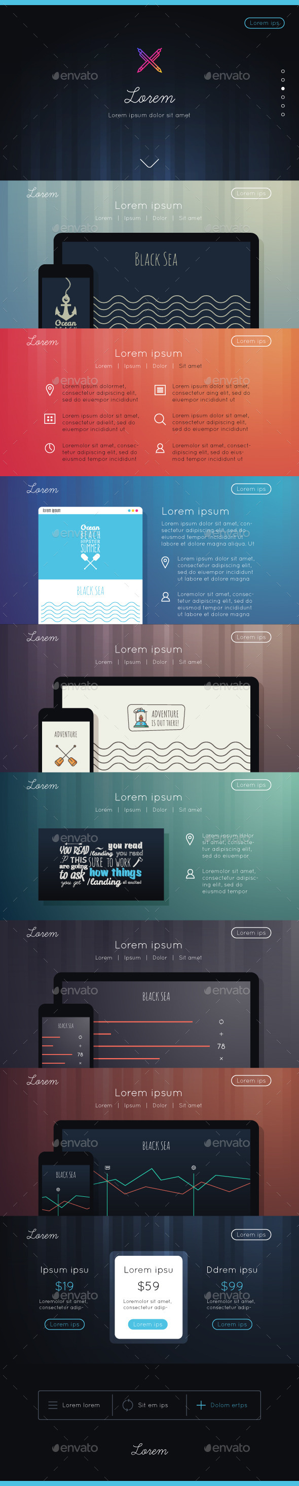 Landing Page for you Web Design - Web Elements Vectors