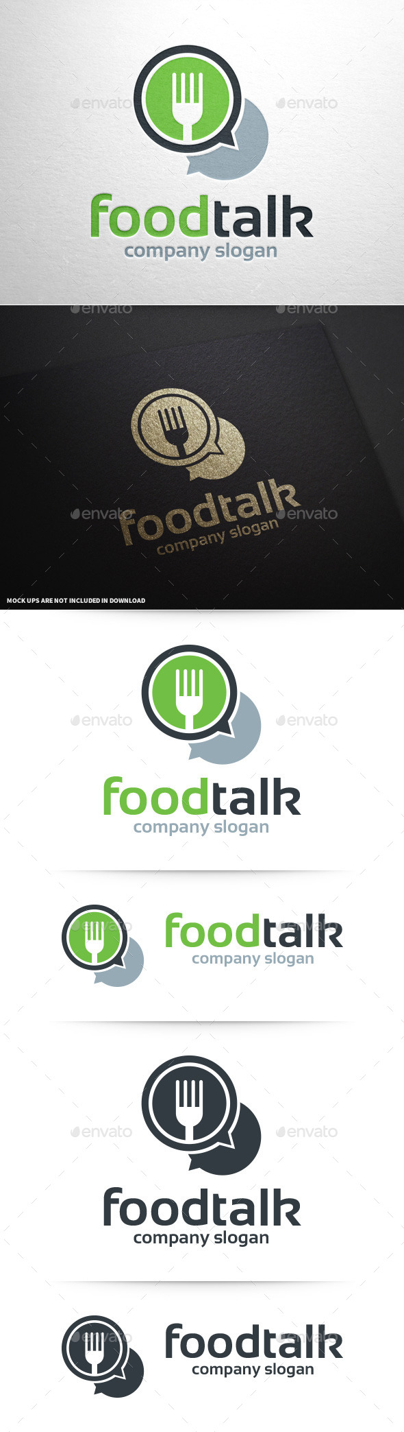 Food Talk Logo Template - Food Logo Templates