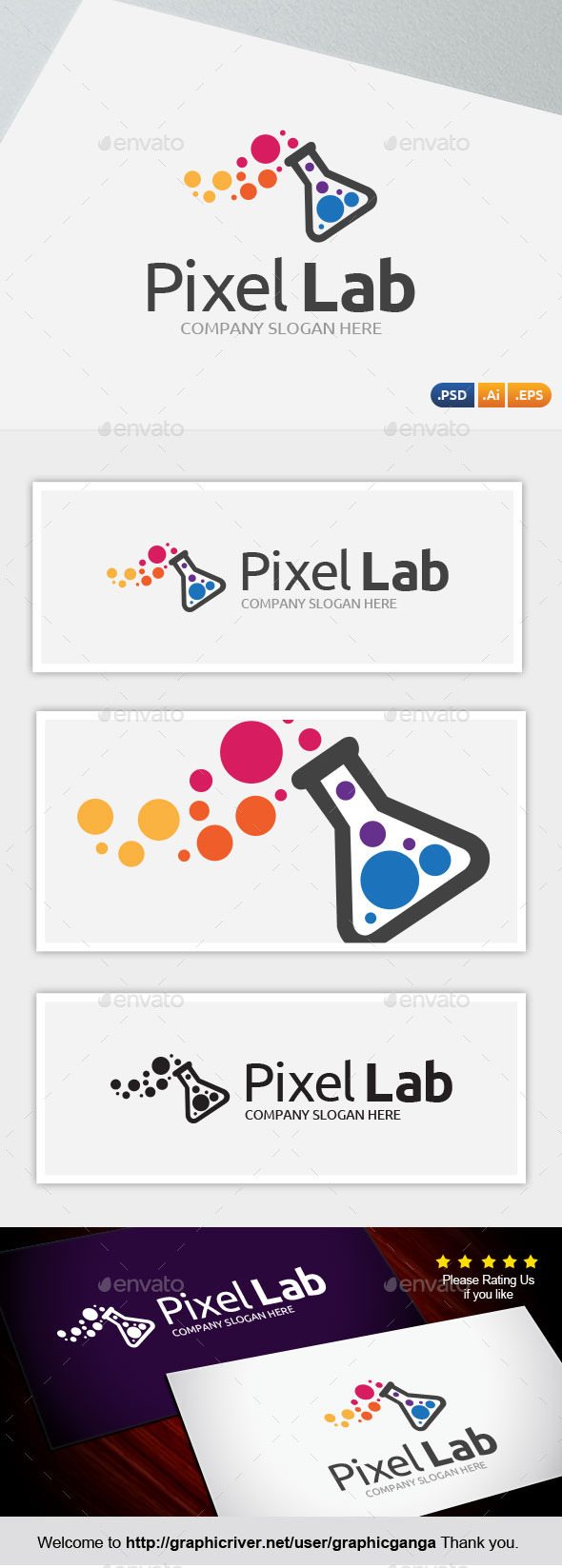 Pixel Lab - Abstract Logo Templates