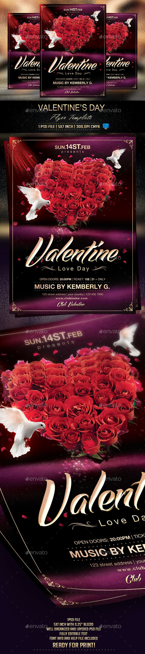 Valentine's Day Flyer Template - Events Flyers