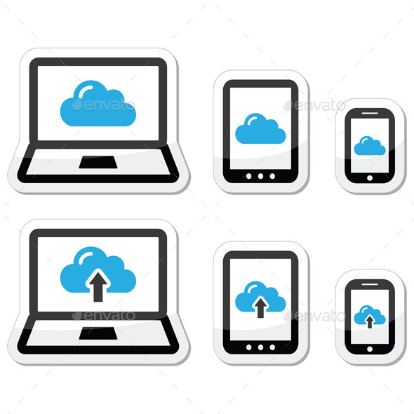Cloud Network Icons - Technology Conceptual